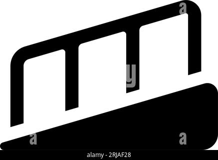 Illustration de l'icône vectorielle de rampe pour fauteuil roulant ( sans barrière ) Illustration de Vecteur