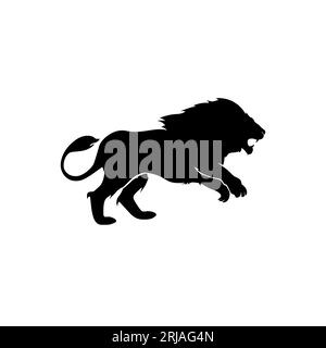 Inspiration pour le logo Silhouette Lion King Illustration de Vecteur