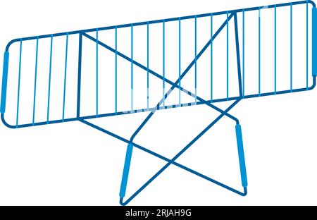 Support pour le séchage de linge de construction métallique Illustration de Vecteur