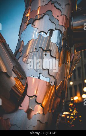 Structure métallique en cuivre et acier Banque D'Images