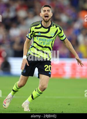 Londres, Royaume-Uni. 21 août 2023. Jorginho d'Arsenal lors du match de Premier League à Selhurst Park, Londres. Le crédit photo devrait se lire : Paul Terry/Sportimage crédit : Sportimage Ltd/Alamy Live News Banque D'Images