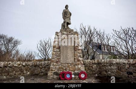 A memorial at St Margaret's Hope Stock Photo