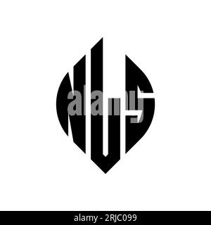 Logo de lettre cercle NLS avec forme de cercle et d'ellipse. Lettres elliptiques NLS avec style typographique. Les trois initiales forment un logo circulaire. Ci NLS Illustration de Vecteur