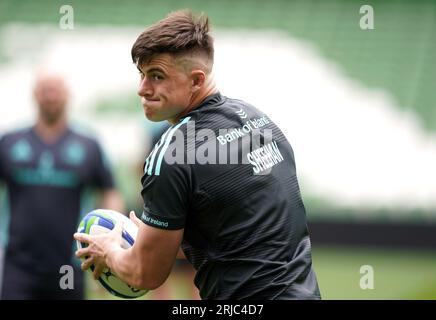 Photo du dossier datée du 19-05-2023 de Dan Sheehan de Leinster. L’entraîneur adjoint Mike Catt admet que la prostituée blessée Dan Sheehan est « instrumentale » dans le style de jeu de l’Irlande et serait une « grosse défaite » pour la coupe du monde de rugby. Date d'émission : mardi 22 août 2023. Banque D'Images