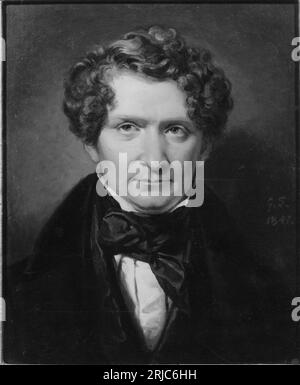 Adolf Fredrik Lindblad (1801-1878), compositeur, marié à Caroline Wilhelmine Sophie Kernell 1841 par Johan Gustaf Sandberg Banque D'Images