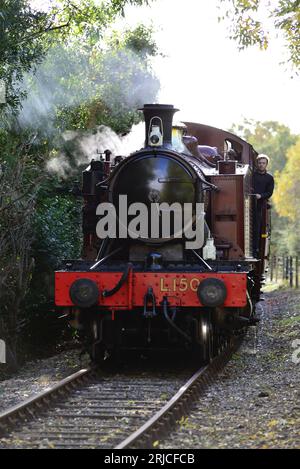 Moteur-citerne GWR classe 4575 2-6-2 n° 5521, vu ici comme London transport n° L150, sur l'Avon Valley Railway, South Gloucestershire. Banque D'Images