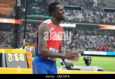 Budapest, Hongrie. 21 août 2023. Lazaro Martinez de CUB, Triple saut masculin lors des Championnats du monde d'athlétisme 2023 le 21 août 2023 au Nemzeti Atletikai Kozpont à Budapest, Hongrie - photo Laurent Dairys/DPPI crédit : DPPI Media/Alamy Live News Banque D'Images