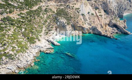 Seychelles plage sur l'île d'Ikaria, Grèce Banque D'Images