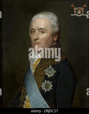 Portrait d'Adriaen Pieter Twent, comte de Rosenburg, ministre des travaux publics, ministre de l'intérieur, chambellan du roi Louis Napoléon 1809 par Willem Bartel van der Kooi Banque D'Images