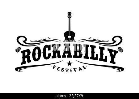 logo rétro vintage de discothèque du centre-ville, conception de logo occidental Illustration de Vecteur