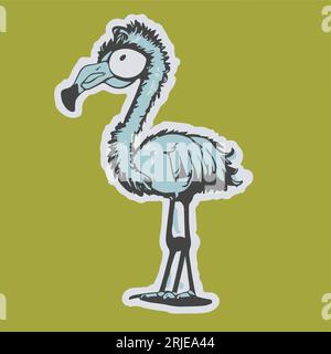 Autocollant de Heron Bird pour T-shirt et autre conception Illustration de Vecteur