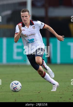 Turin, Italie, 21 août 2023. Jakub Jankto de Cagliari pendant le match de Serie A au Stadio Grande Torino, Turin. Le crédit photo devrait se lire : Jonathan Moscrop / Sportimage Banque D'Images