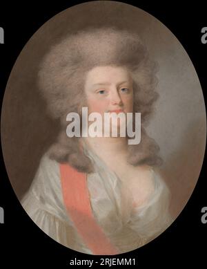 Augusta Maria Carolina van Nassau-Weilburg (1764-1802). Nièce de Willem V, prince d'Oranje-Nassau, fille de sœur Caroline entre 1785 et 1795 de Johann Friedrich August Tischbein Banque D'Images