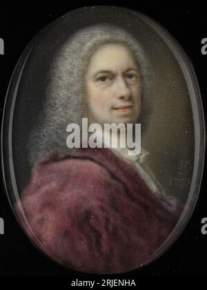 Autoportrait 1738 de Balthasar Denner Banque D'Images