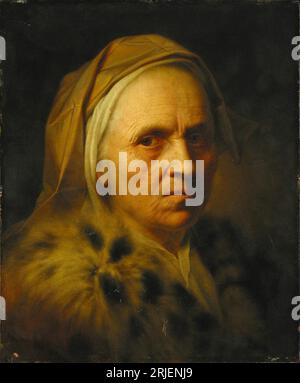 Portrait d'une vieille femme 1730 par Balthasar Denner Banque D'Images
