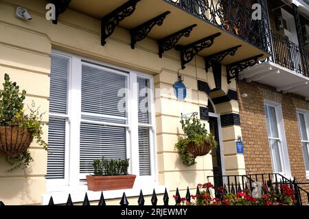 blue plaque property, wilkie collins, nelson crescent, ramsgate town, thanet, east kent, uk août 22 2023 Banque D'Images