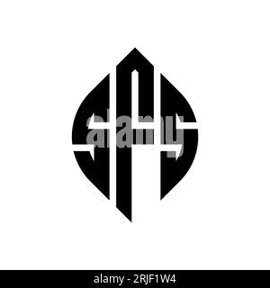 Logo de lettre cercle SFS avec forme de cercle et d'ellipse. Lettres elliptiques SFS avec style typographique. Les trois initiales forment un logo circulaire. Ci SFS Illustration de Vecteur