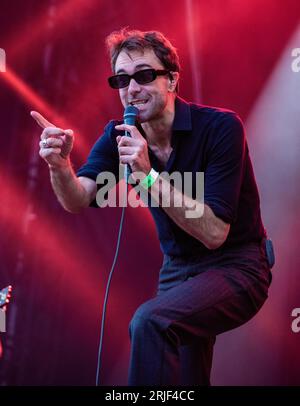 Sedgefield, Royaume-Uni. 19 août 2023. The Vaccines au Hardwick Festival 2023. Crédit Tracy Daniel / Alamy Banque D'Images