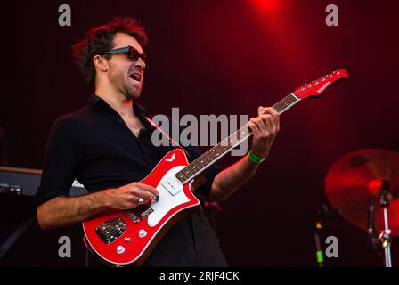 Sedgefield, Royaume-Uni. 19 août 2023. The Vaccines au Hardwick Festival 2023. Crédit Tracy Daniel / Alamy Banque D'Images