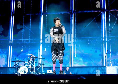 Hongrie 11 août 2023 Yungblud en concert au Sziget Festival à Budapest © Andrea Ripamonti / Alamy Banque D'Images