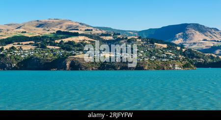 Cass Bay, Lyttelton Harbour, Banks Peninsula, Canterbury, Île du Sud, nouvelle-Zélande Banque D'Images