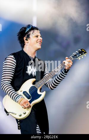 Hongrie 11 août 2023 Yungblud en concert au Sziget Festival à Budapest © Andrea Ripamonti / Alamy Banque D'Images