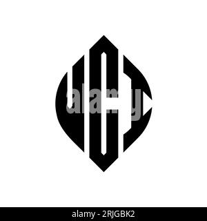 Logo VCI avec lettre circulaire et forme elliptique. Lettres elliptiques VCI avec style typographique. Les trois initiales forment un logo circulaire. ICV Illustration de Vecteur
