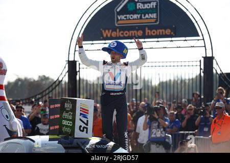 Watkins Glen, NY, États-Unis. 20 août 2023. 20 août 2023 - Watkins Glen, NY : le pilote de la NASCAR Cup Series, William Byron (24), remporte le Go Bowling au Glen au Watkins Glen International à Watkins Glen NY. (Image de crédit : © Stephen A Arce Grindstone Media/ASP) USAGE ÉDITORIAL SEULEMENT! Non destiné à UN USAGE commercial ! Banque D'Images