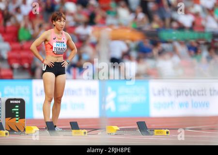 Centre national d'athlétisme, Budapest, Hongrie. 22 août 2023. Asuka Terada (JPN), 22 AOÛT 2023 - Athlétisme : Championnats du monde d'Athlétisme Budapest 2023 100mH au Centre National d'Athlétisme, Budapest, Hongrie. Crédit : Naoki Morita/AFLO SPORT/Alamy Live News Banque D'Images