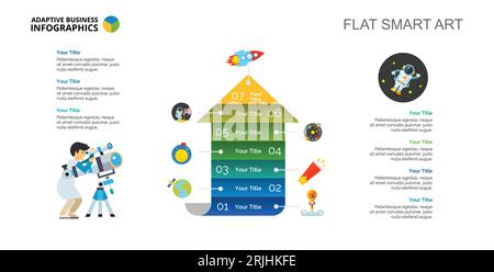 Flèche modèle d'infographies Illustration de Vecteur