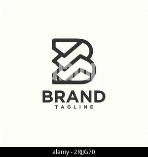 Symbole de conception de lettre de logo de pile B parfait pour votre entreprise. Illustration vectorielle Illustration de Vecteur