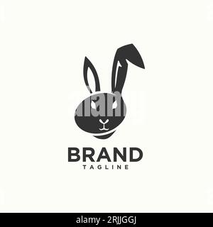 Combinaison d'un lapin visage et symbole de note de musique. Illustration vectorielle Illustration de Vecteur