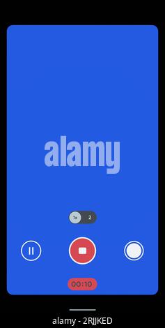 superposition d'écran de caméra vidéo de téléphone de smartphone, pour l'enregistrement vidéo ou l'application de caméra. Banque D'Images