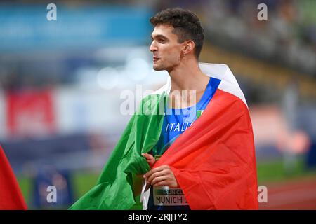 Andrea Dallavalle (Italie, Médaille d'argent). Triple Jump hommes, finale. Championnats d'Europe de l'IAAF Munich 2022 Banque D'Images