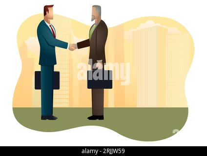 Illustration de vecteur commercial, contrat commercial, illustration de concept commercial. Illustration de Vecteur