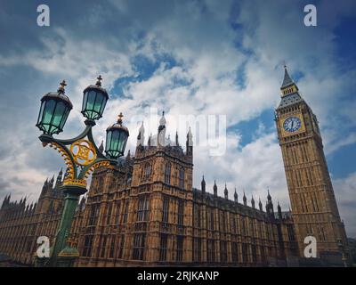 Tour de l'horloge Big Ben et Parlement, Palais de Westminster à Londres Royaume-Uni Banque D'Images