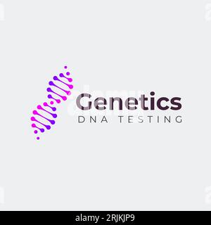 Spirale d'ADN. MODELE de Gene vivant. Code bio. Logotype de structure d'hélice de gène de médecine. Illustration vectorielle. Illustration de Vecteur