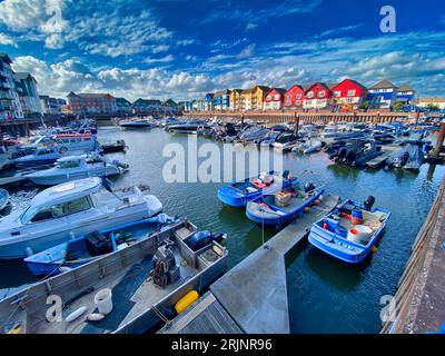 Exmouth Marina dans le Devon, Royaume-Uni Banque D'Images