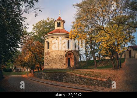 Rotonde de St. Martin à l'automne IV, Vysehrad, Prague, République tchèque Banque D'Images