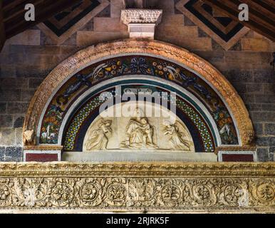 Architectural details of the dom in Pisa on the square of miracles Stock Photo