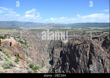 Le Royal Gorge Bridge près de Canon City, Colorado. Banque D'Images