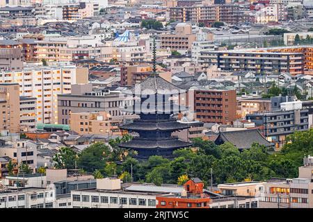 Pagode Toji à Kyoto, au Japon. Banque D'Images