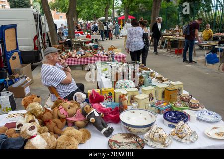 Marché aux puces porte de Vanves. Paris. France, Europe. Banque D'Images