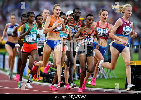 Budapest, Hongrie. 23 août 2023. BUDAPEST, HONGRIE - 23 AOÛT : Maureen Koster, des pays-Bas, en compétition dans la manche 1 du 5000m féminin au jour 5 des Championnats du monde d'athlétisme Budapest 2023 au Centre national d'athlétisme le 23 août 2023 à Budapest, Hongrie. (Photo Andy Astfalck/Agence BSR) crédit : Agence BSR/Alamy Live News Banque D'Images