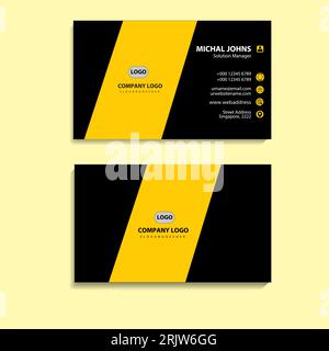Ensemble de cartes de visite créatif et propre modèle de carte de visite Illustration de Vecteur
