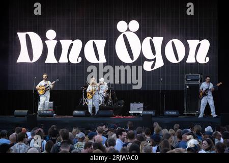 Trondheim, Norvège. 19th, août 2023. Le groupe suédois Dina Ögon donne un concert live lors du festival de musique norvégien Pstereo Festival 2023 à Trondheim. (Crédit photo : Gonzales photo - Tor Atle Kleven). Banque D'Images