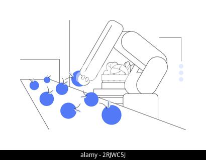 Illustration du vecteur de concept abstrait des robots de tri et d'emballage. Illustration de Vecteur