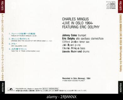 CD : Charles Mingus – Live in Oslo 1964. (POCJ-1875), sortie : 1990. Banque D'Images