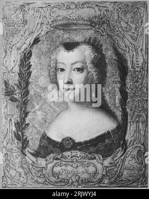 Marie Éléonore (1599-1655), princesse de Brandebourg, reine de Suède, mariée à Gustave II Adolphe de Suède du 18e siècle par Ulrika Pasch Banque D'Images