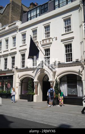 Sothebys New Bond Street Londres Angleterre Royaume-Uni Banque D'Images